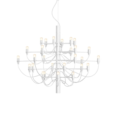 Outlet Flos 2097 Chandelier Light - 30 Bulb, White, Frosted Bulbs