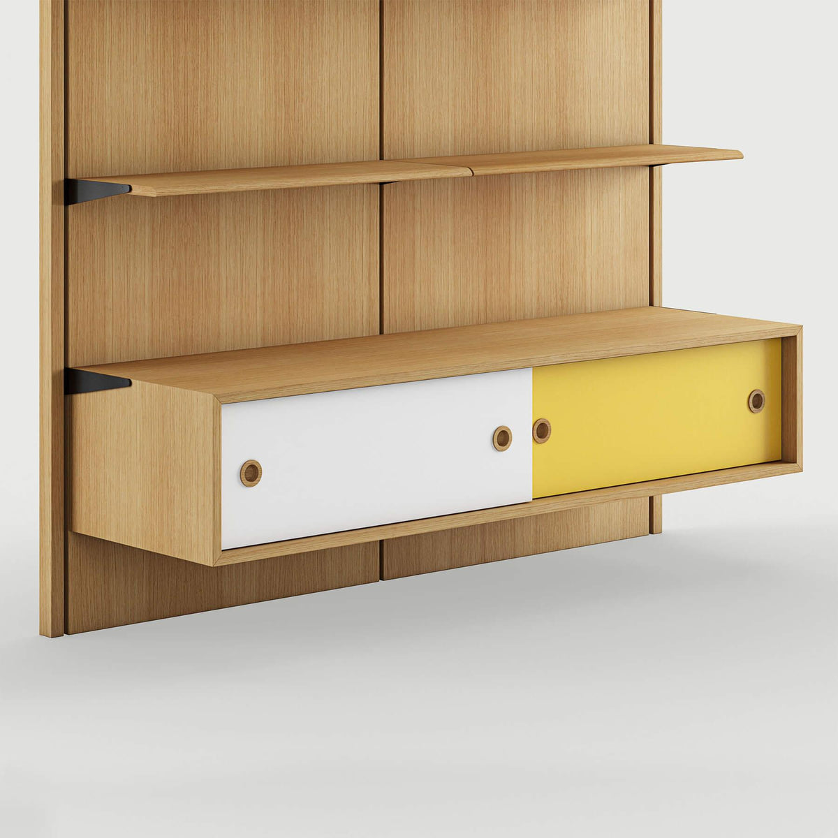 Finn Juhl Large Cabinet with Sliding Door for Panel System