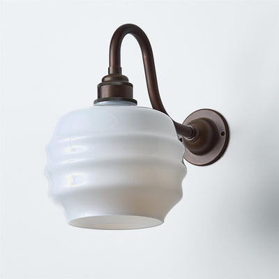 Old School Electric Deco Wall Light : Swan Arm : Bathroom Version