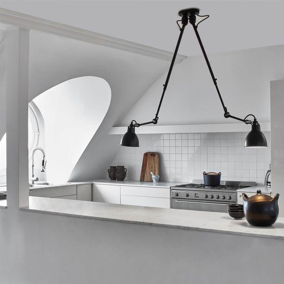 DCW Editions Lampe Gras 302 Double Ceiling Light