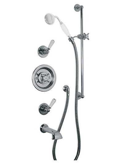 Lefroy Brooks GD8811 Godolphin Archipelago Concealed Thermostatic Bath Shower Mixer with Sliding Rail and Shower Kit