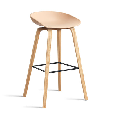 HAY About a Stool 32 Standard Gliders Bar Stool, Black Footrest