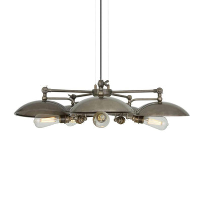 Mullan Lighting Chulainn B Five-Arm Industrial Dish Chandelier