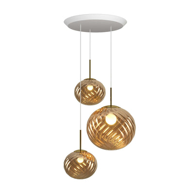 Tom Dixon Whirl Trio Round Cluster Pendant Light