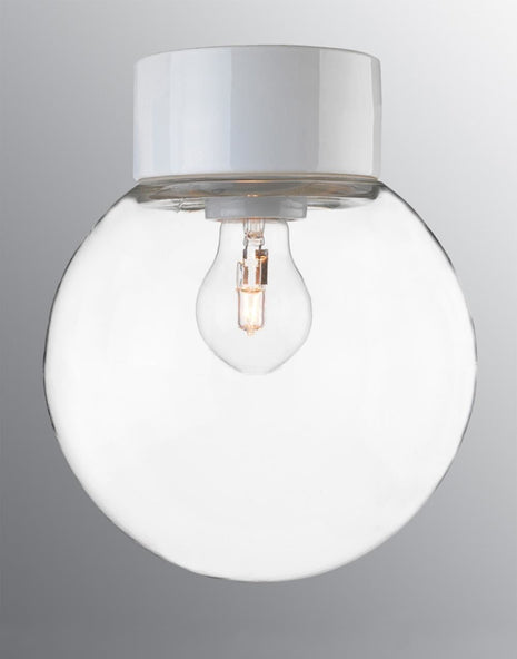 Classic globe ceramic bathroom wall or ceiling light – Holloways