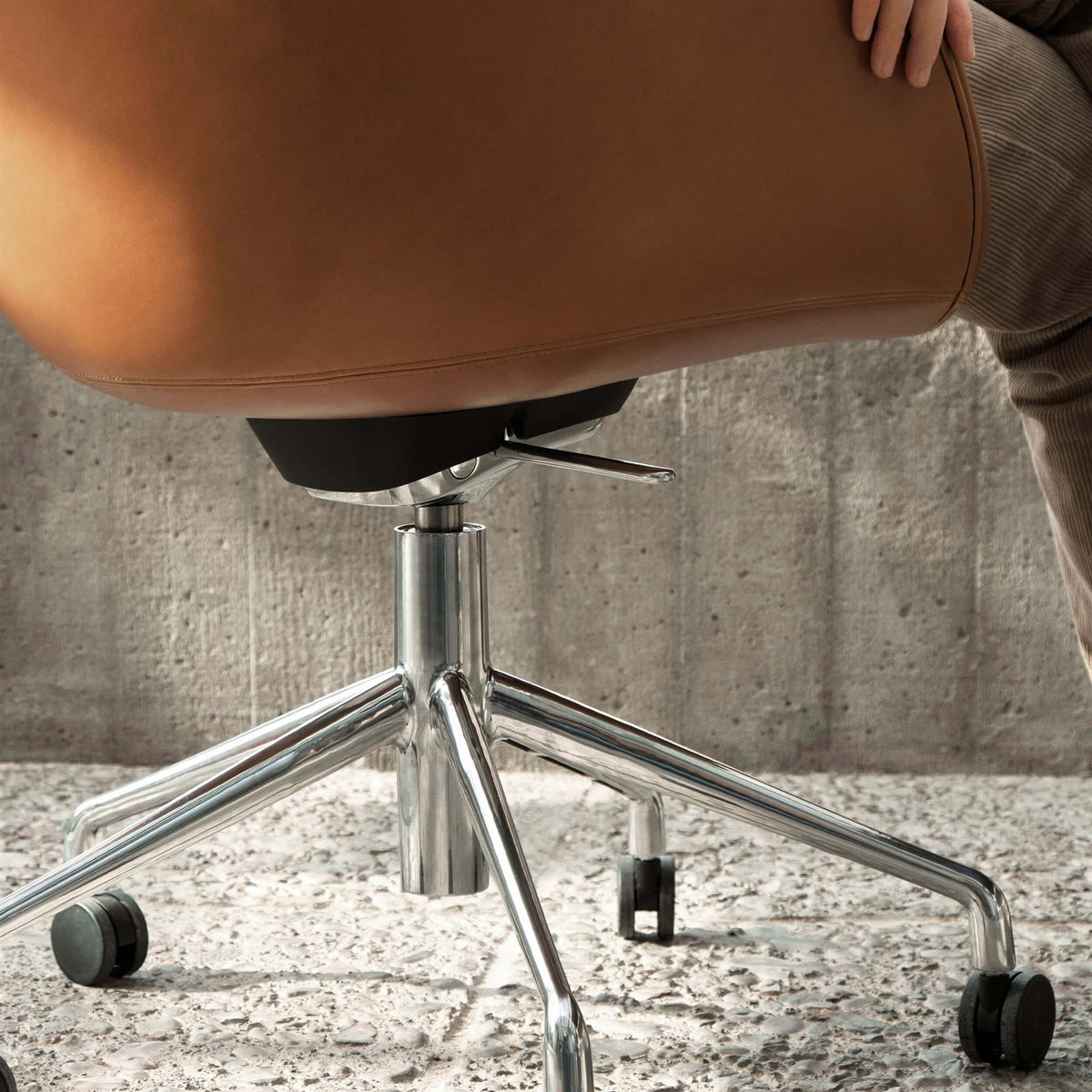 HAY AAC 155 Chair, Soft Upholstery with 5 Star Swivel Base Tilt Gas Lift Wheel Base