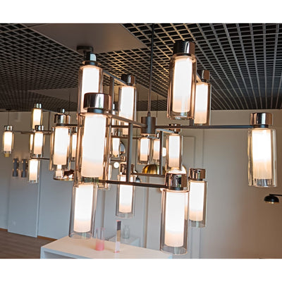 Ex-Display TOOY Osman Chandelier - Chrome, 16 Lights, Small