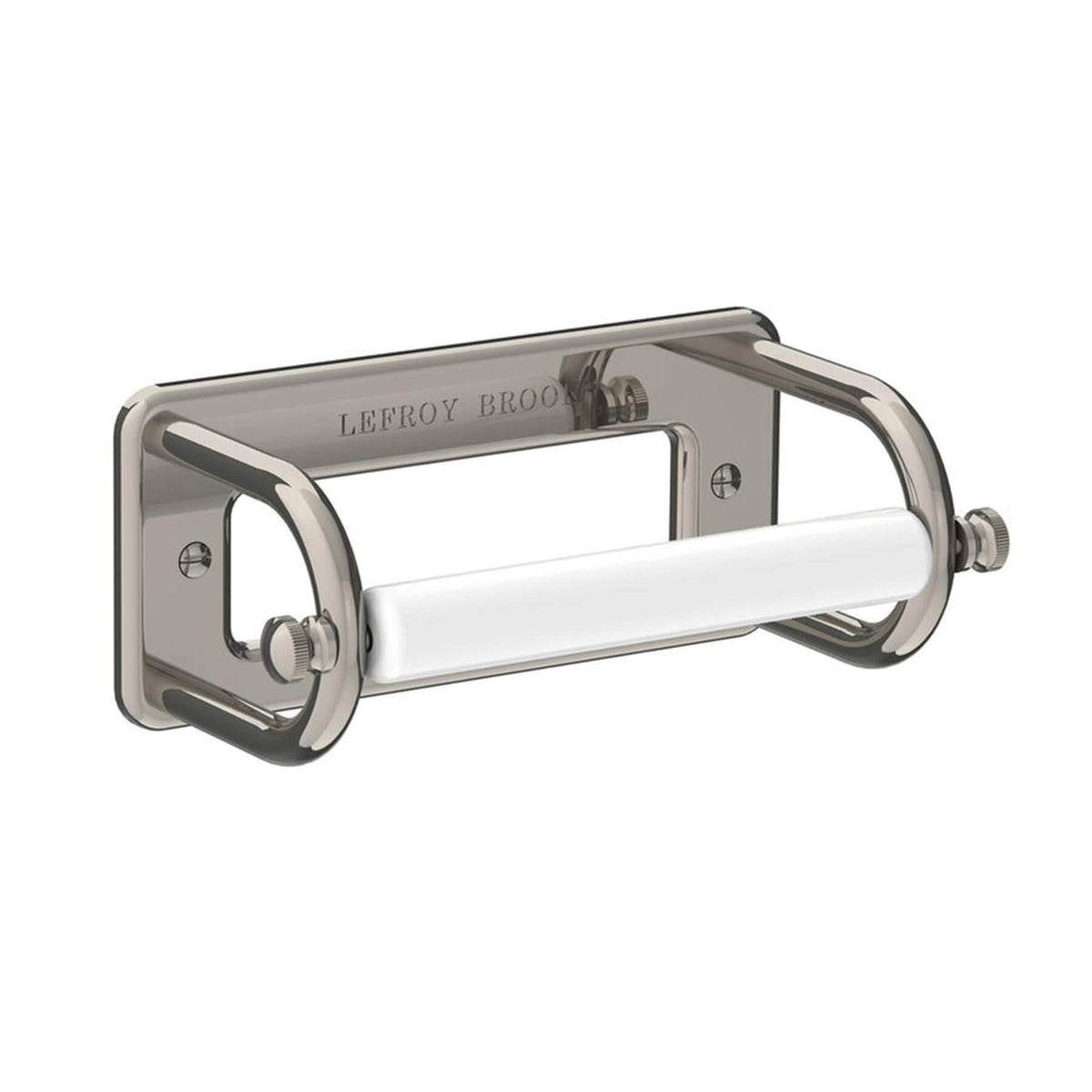 Lefroy Brooks Classic Paper Holder with White Ceramic Bar LB4500