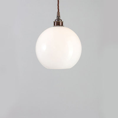 Outlet Old School Electric Adderley Pendant Light - Antique Brass, Brown Cable