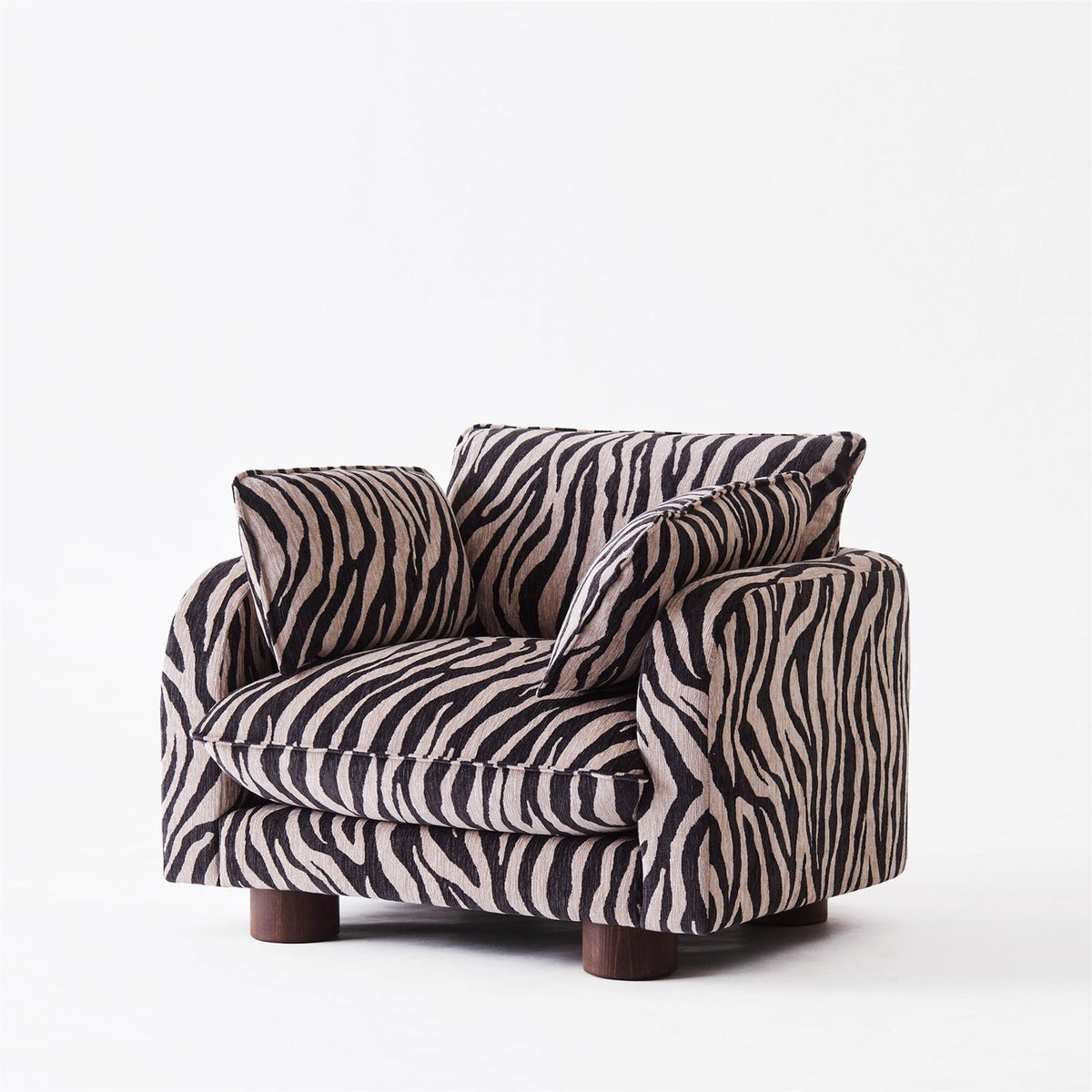 Dusty Deco Miles Armchair Zebra