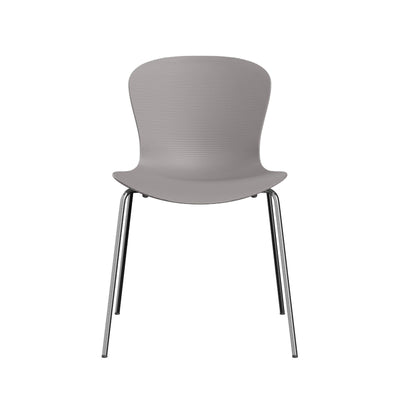 Outlet Fritz Hansen Nap Dining Chair - Silver Grey, Chrome Base
