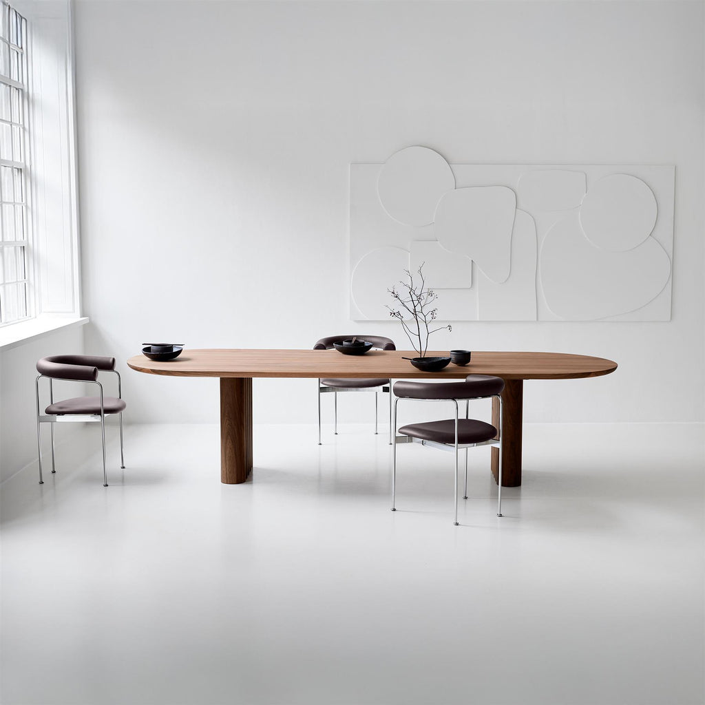 DK3 Plush Extendable Dining Table - 4cm Thick Table Top, Oval