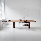 DK3 Plush Extendable Dining Table - 4cm Thick Table Top, Oval