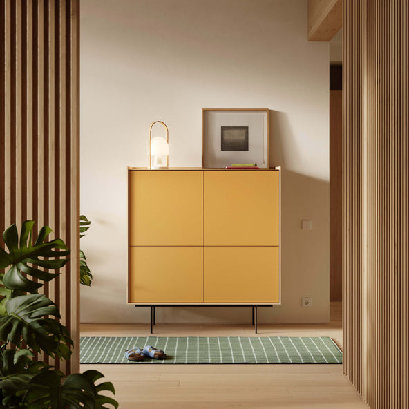 Treku Aura Open Frame Sideboard, Organic Oak, Ochre