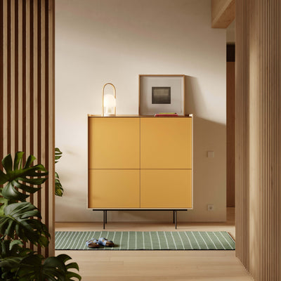 Treku Aura Open Frame Sideboard, Organic Oak, Ochre
