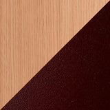 Natural Oak with Dark Bordeaux Legs