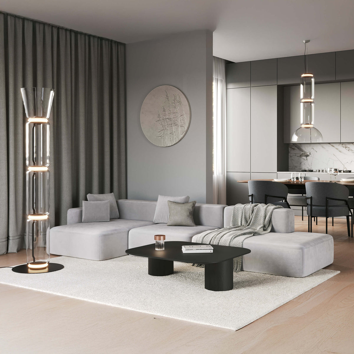 Flos Noctambule Floor Lamp - High Cylinder & Cone Or Bowl