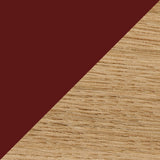 Oak with burgundy crossbar
