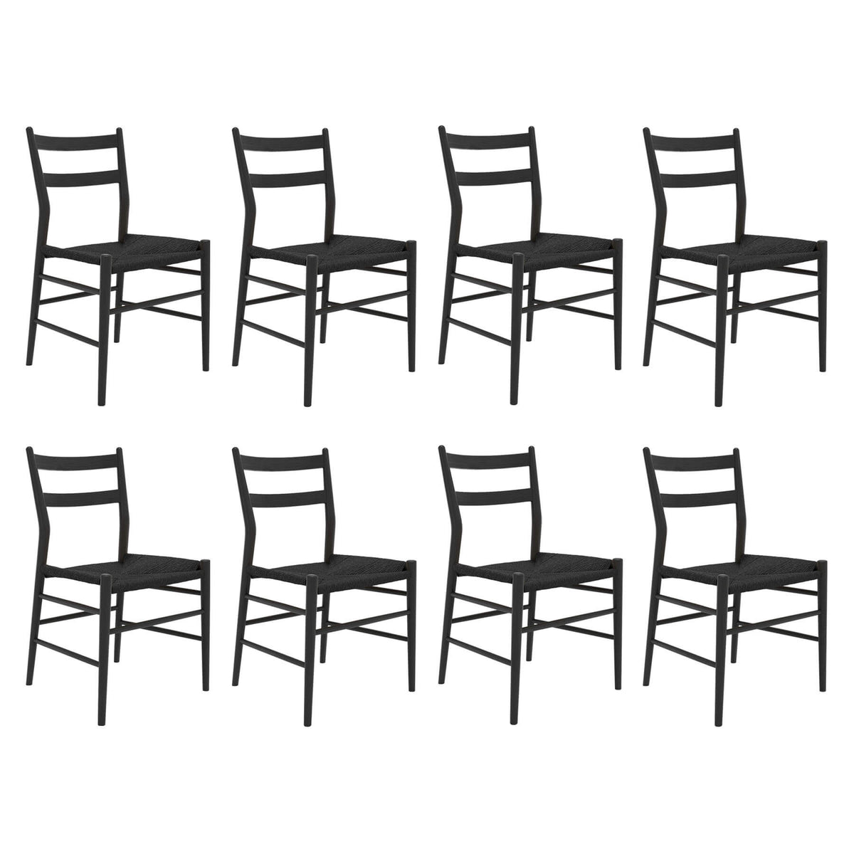 Sibast No 59 Black Beech Dining Chair Set