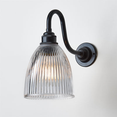 Old School Electric Elongated Prismatic Wall Light : Swan Arm