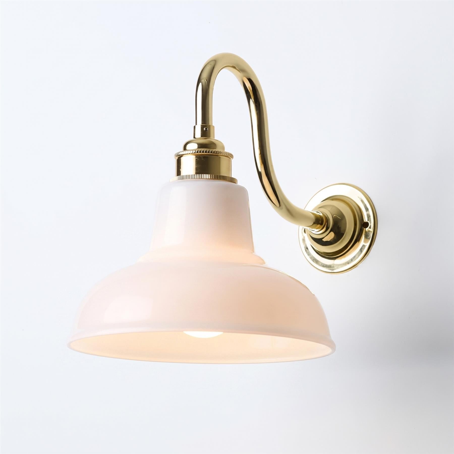 Old School Electric Mini Factory Wall Light Bathroom Version : Swan Arm