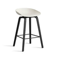 HAY About a Stool 32 Standard Gliders Breakfast Bar Stool, Black Footrest
