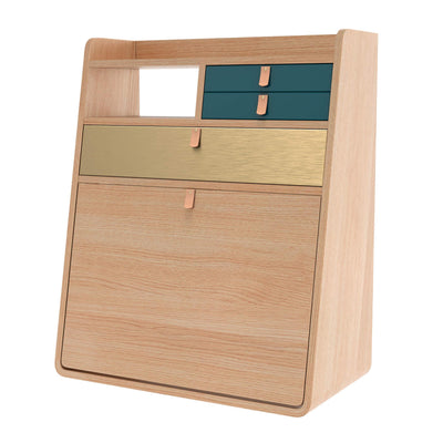 Harto Gaston Natural Oak Floating Wall Desk