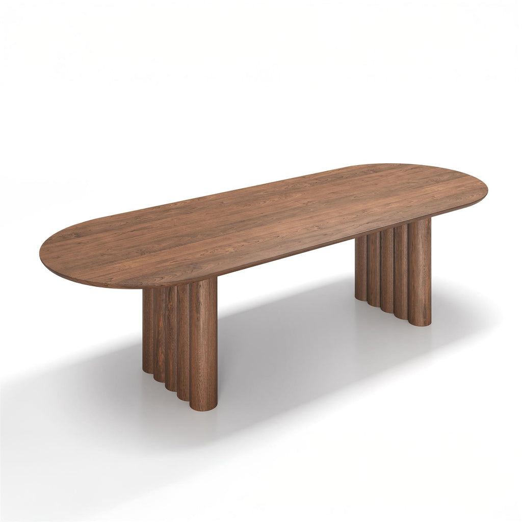 DK3 Plush Extendable Dining Table - 4cm Thick Table Top, Oval