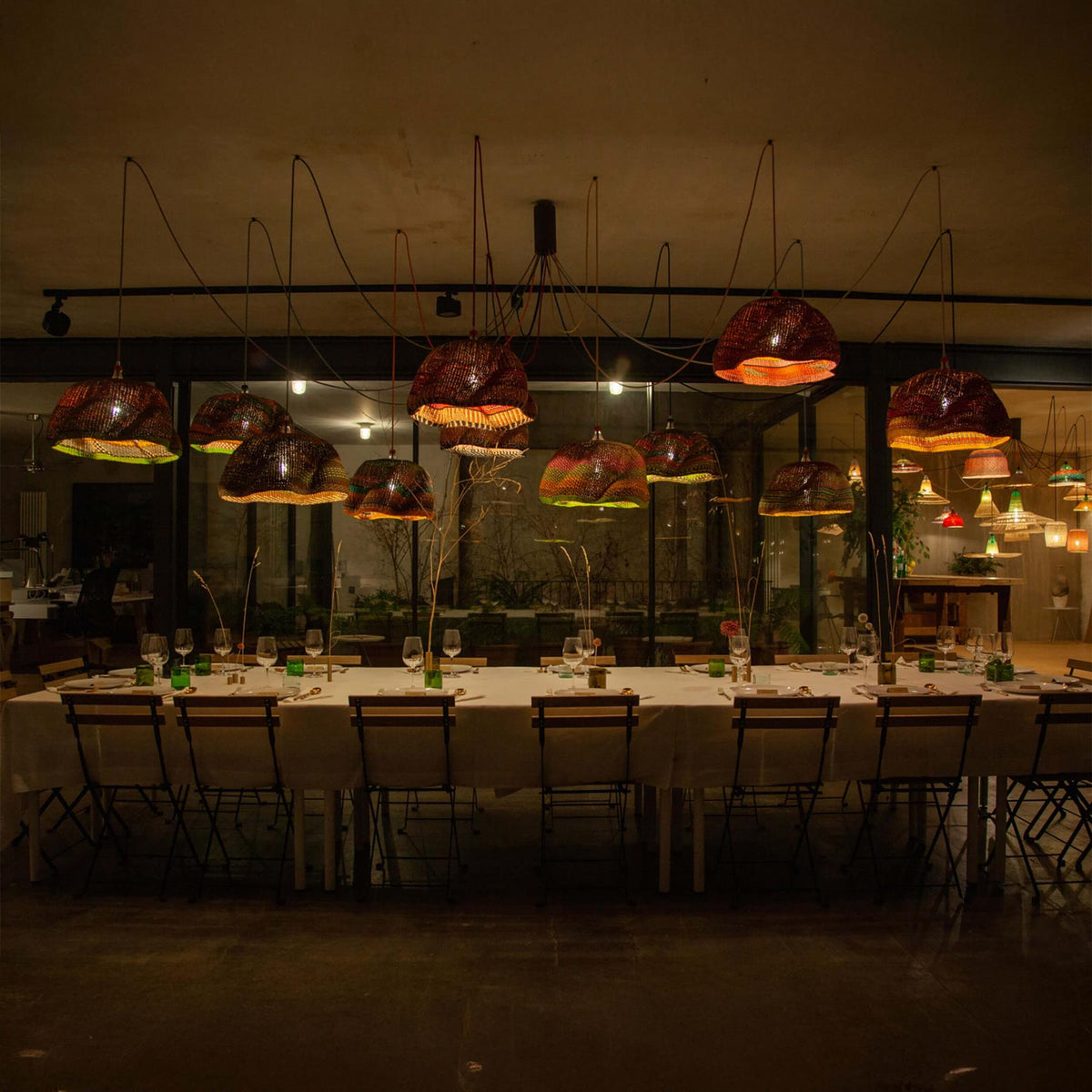 PET Lamp Bolgatanga Cluster Pendant Light