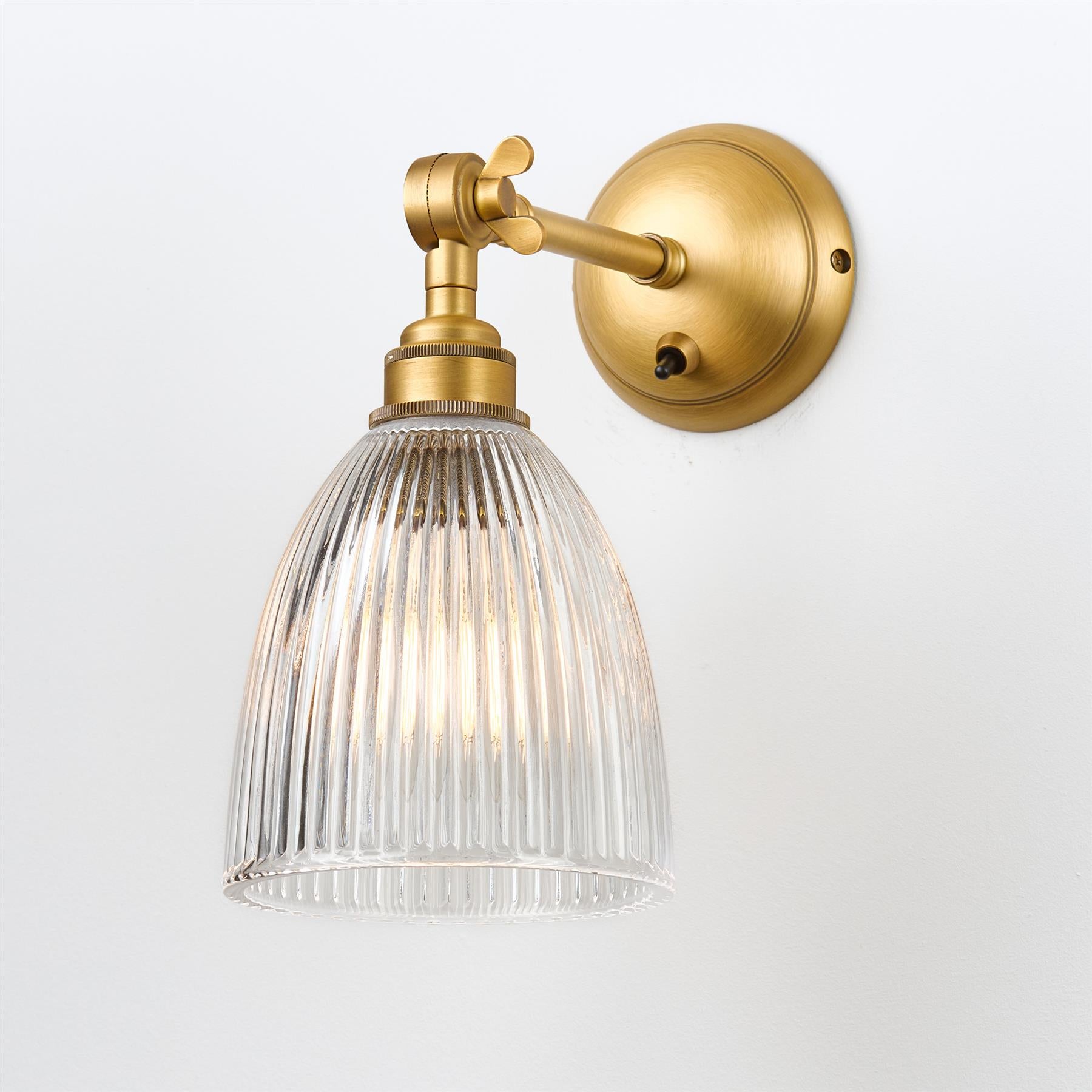 Old School Electric Elongated Prismatic Wall Light - Adjustable Arm