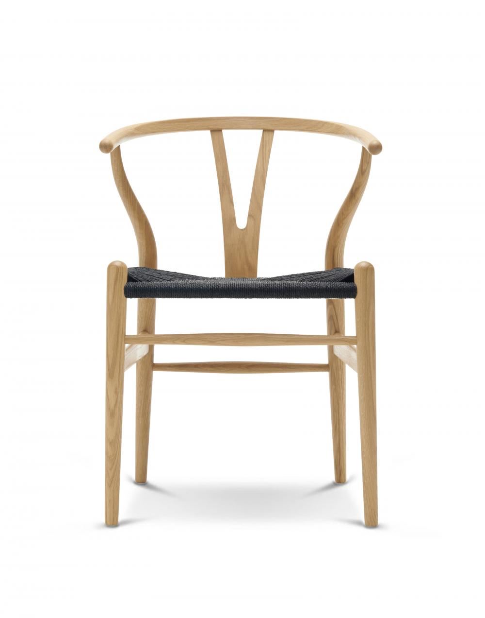 Carl Hansen & Son CH24 Wishbone Chair - Black Paper Cord Seat