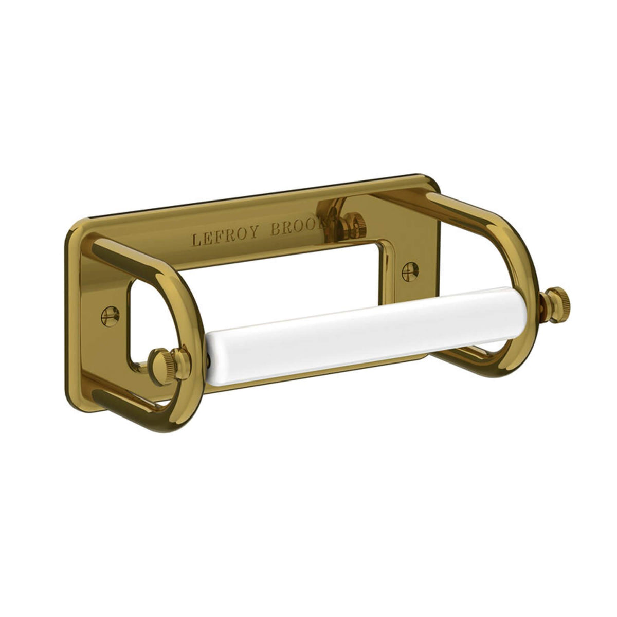 Lefroy Brooks Classic Paper Holder with White Ceramic Bar LB4500