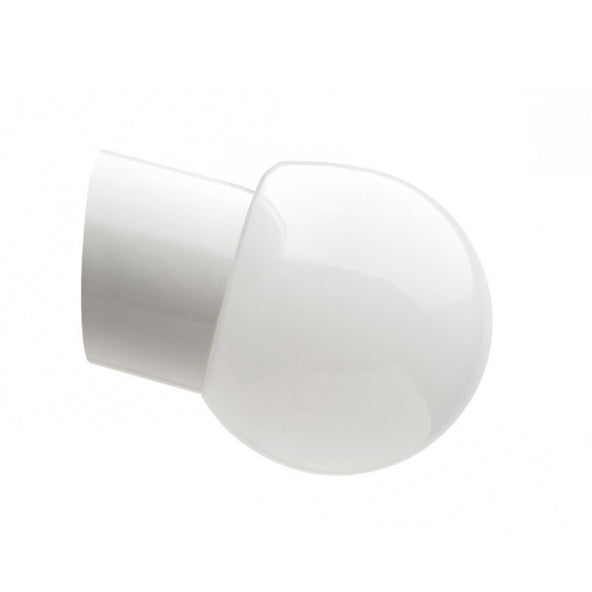 Outlet Waterproof white porcelain lamp - globe - White porcelain with opal glass