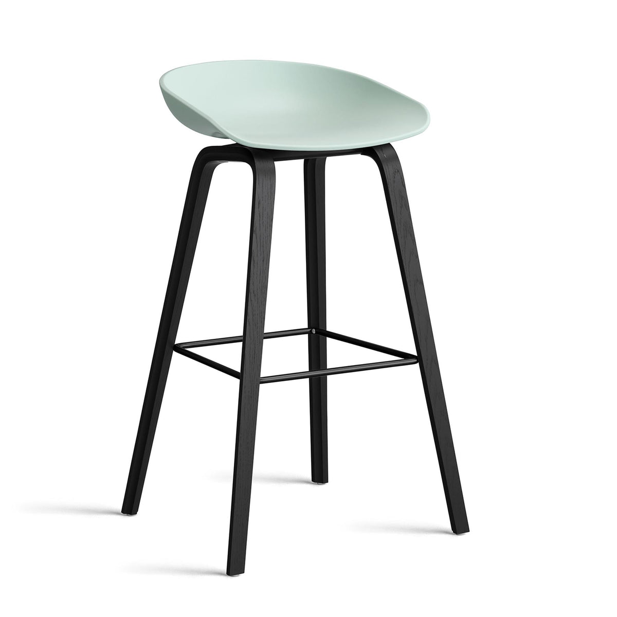 HAY About a Stool 32 Standard Gliders Bar Stool, Black Footrest