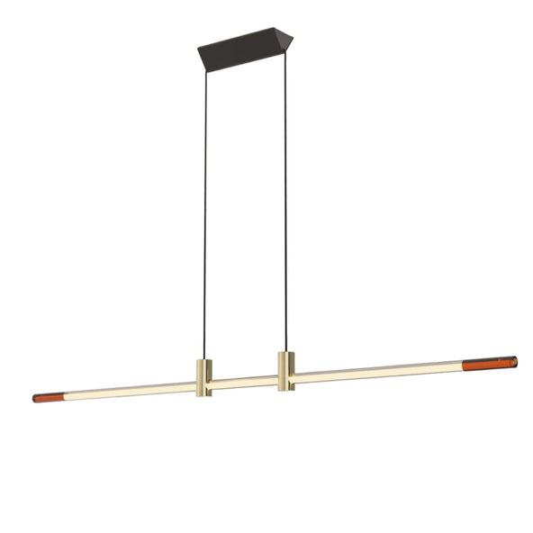 Ex-display (Bermondsey store) Darmes Ra Line Pendant Light - Clear amber gold 12K / Medium - 140cm