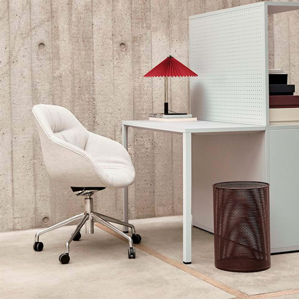 HAY AAC 155 Chair, Soft Upholstery with 5 Star Swivel Base Tilt Gas Lift Wheel Base