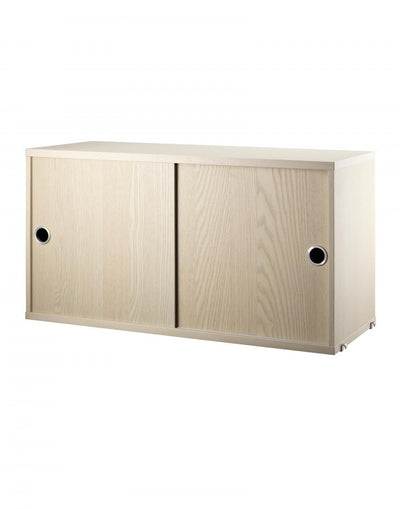 String Furniture String Cabinet with Sliding Doors