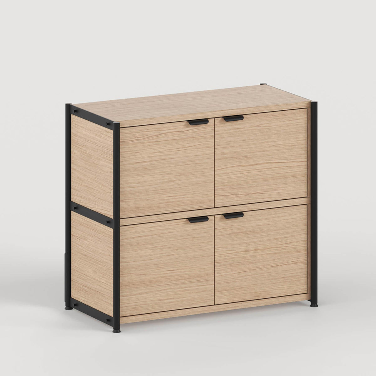TIPTOE Unit Shelf Level 2 with Stacked Doors Shelf