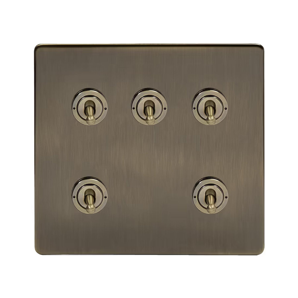 Soho Lighting Charterhouse Collection 5 Gang Toggle Light Switch 20A 2 Way