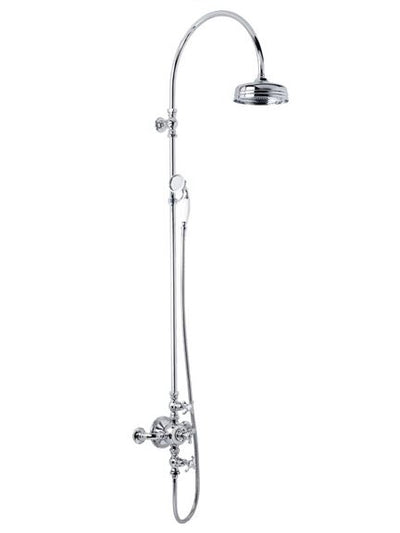 Lefroy Brooks FR8620 La Chapelle Exposed Thermostatic Valve, Overhead Shower and Handshower