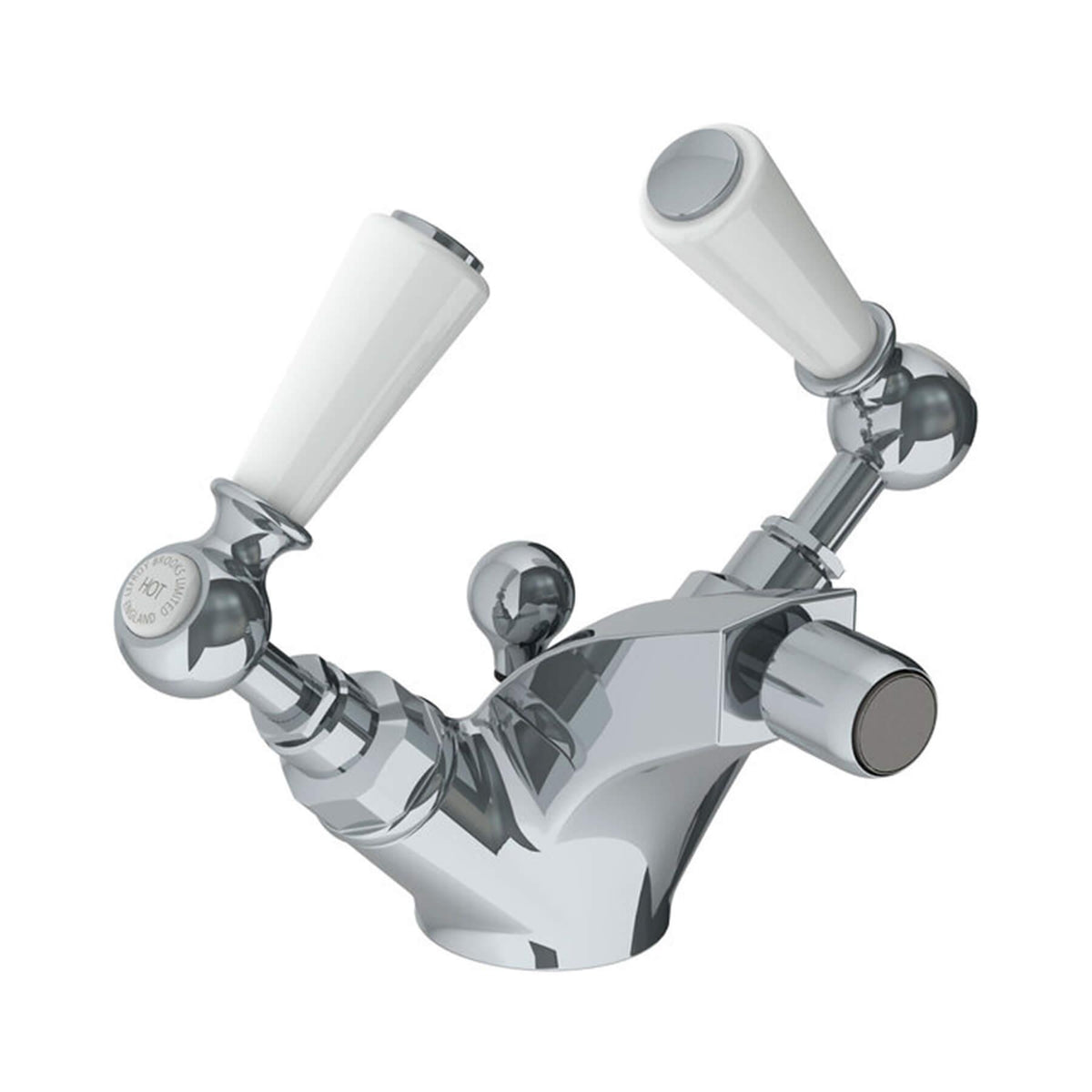 Lefroy Brooks Classic Mono Bidet Mixer with Levers & Pop-up Waste