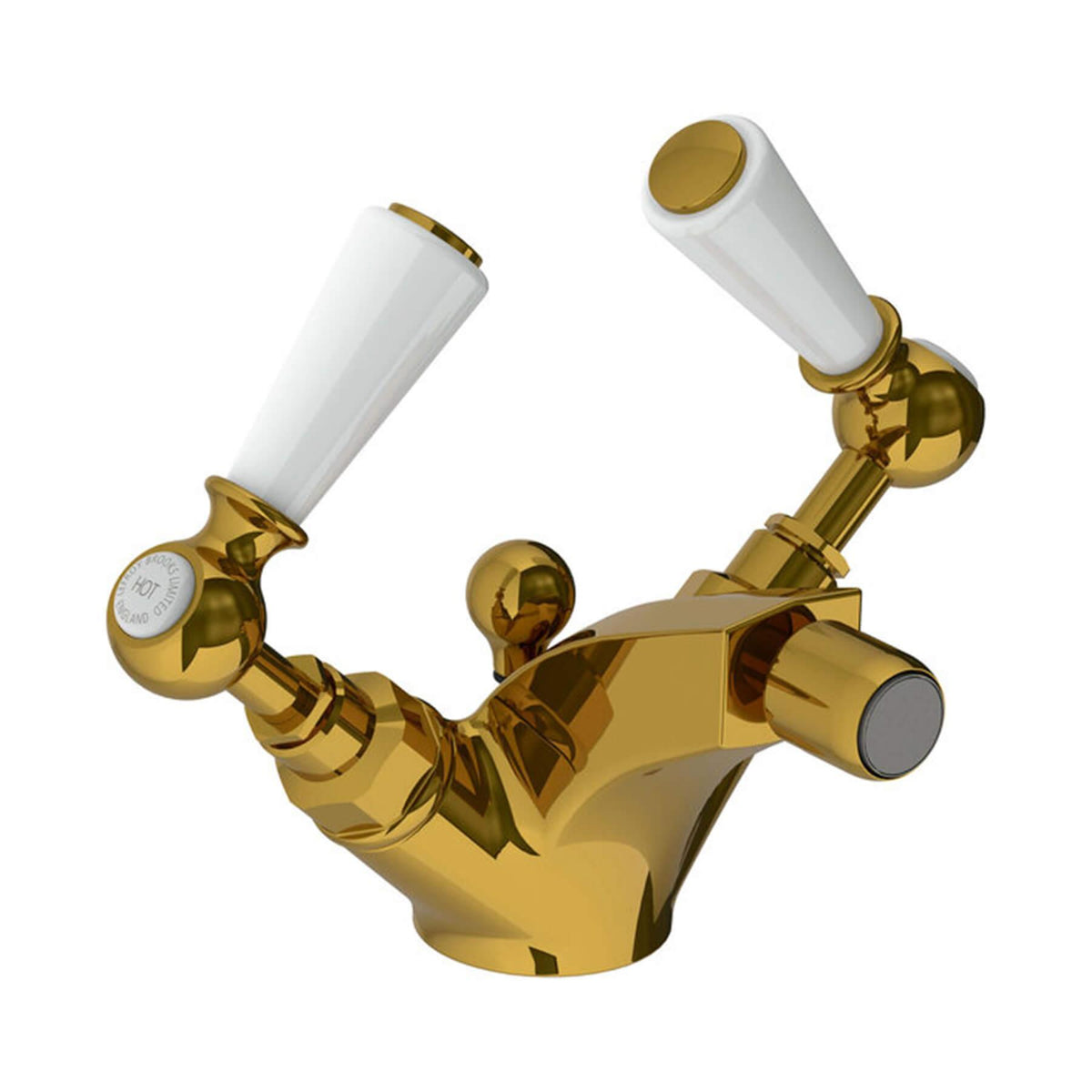Lefroy Brooks Classic Mono Bidet Mixer with Levers & Pop-up Waste