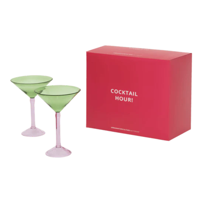 Astoria Martini Cocktail Glass - set of 2 with gift box