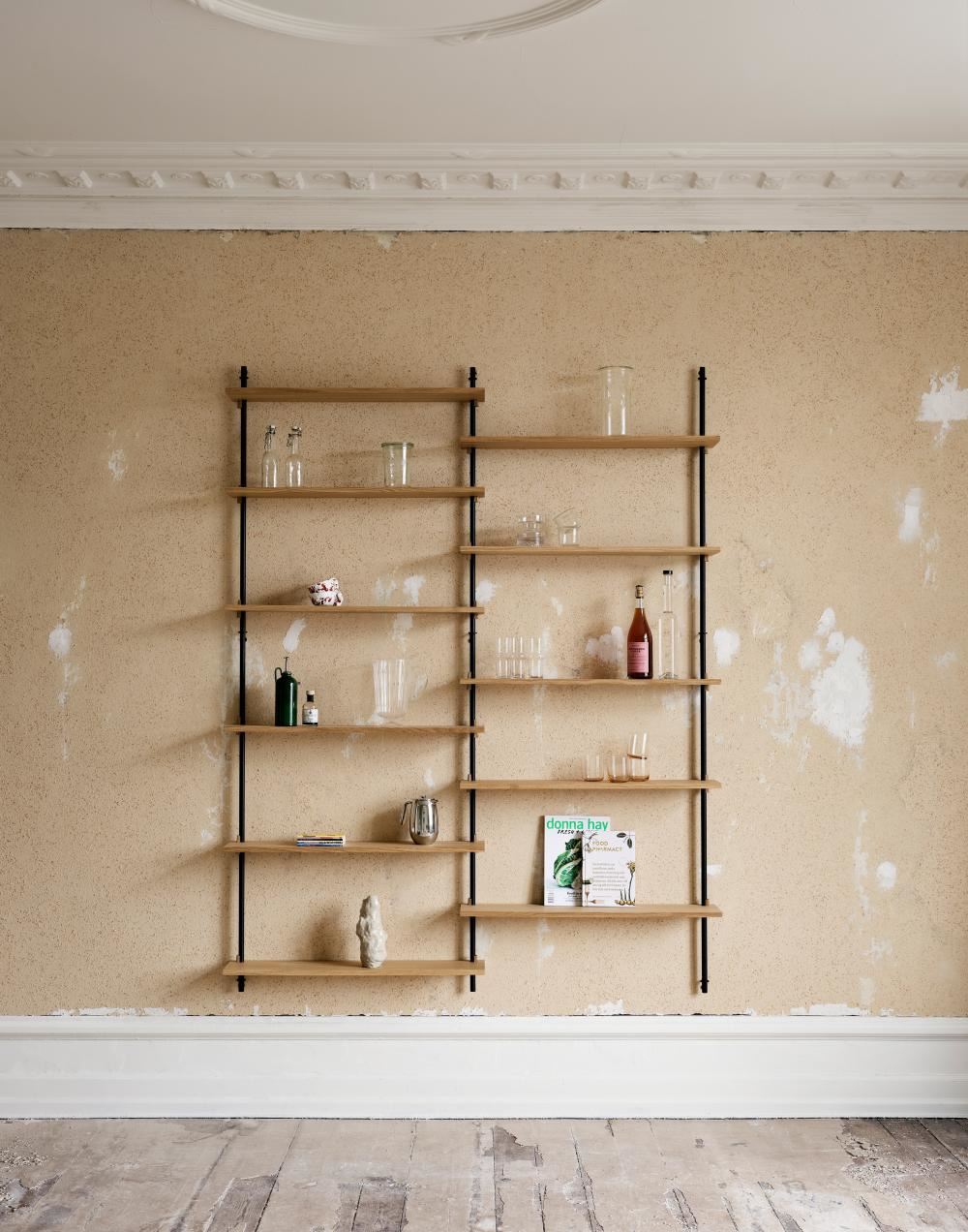 MOEBE Wall Shelving Set Double