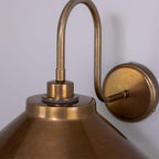 Mullan Lighting Nerissa Brass Swan Neck Wall Light