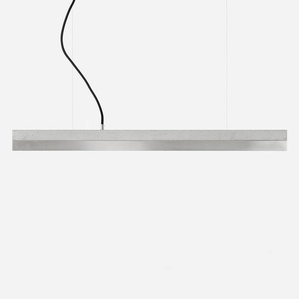 Outlet Concrete linear pendant - Large - stainless steel, Light concrete