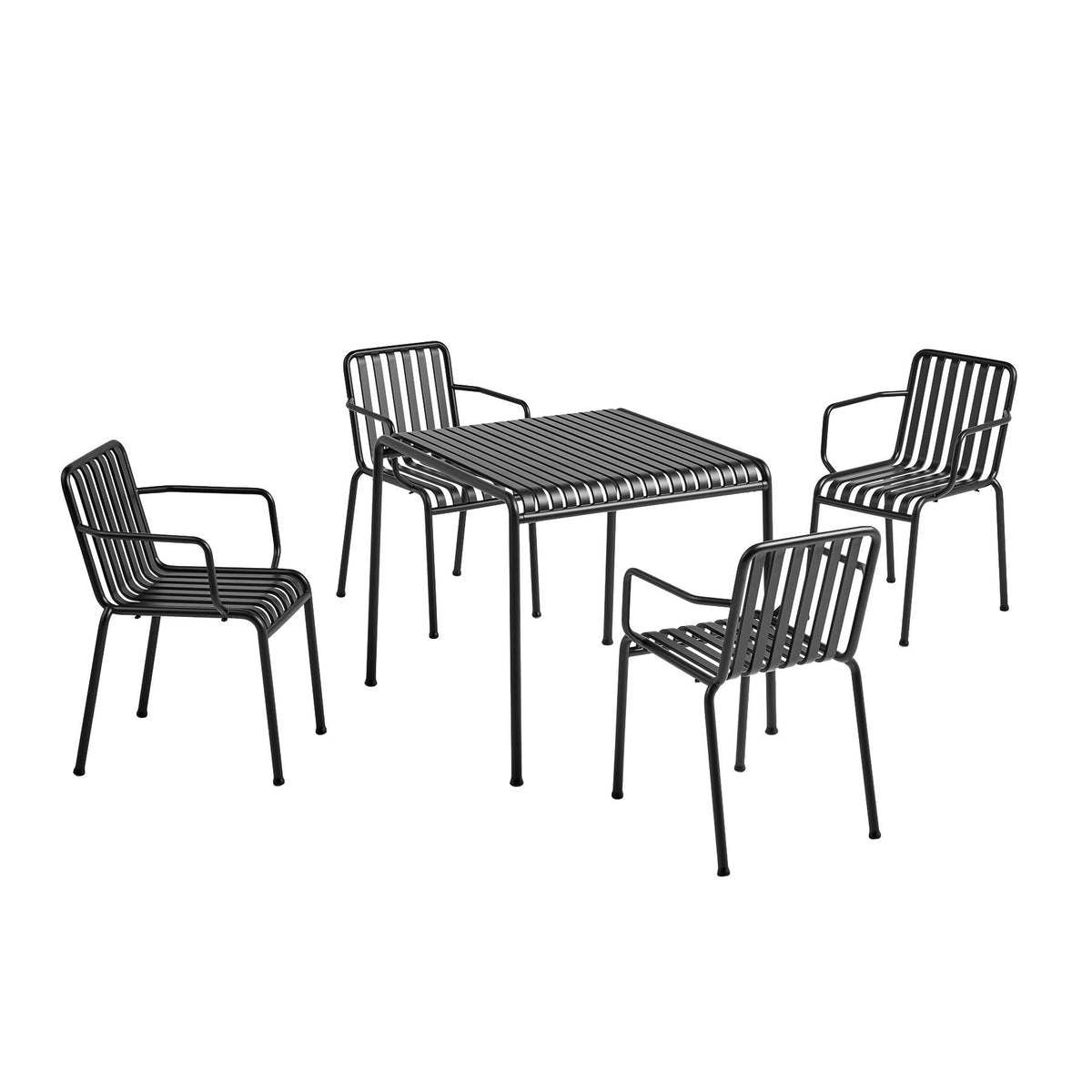 HAY Palissade Garden Dining Set - Chairs with Arms - Curated by Holloways of Ludlow
