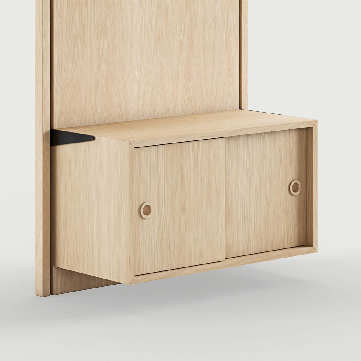 Finn Juhl Small Cabinet with Sliding Door for Panel System