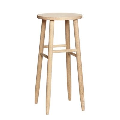 Hubsch Acorn Bar Stool in Natural Oak
