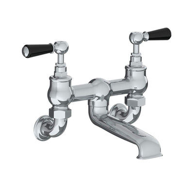 Lefroy Brooks Classic Wall Mounted Bath Bridge Filler with Lever Handles BL1151